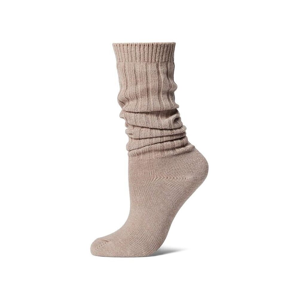 Skin Organic Cotton Cashmere Women's Crew Socks Clay